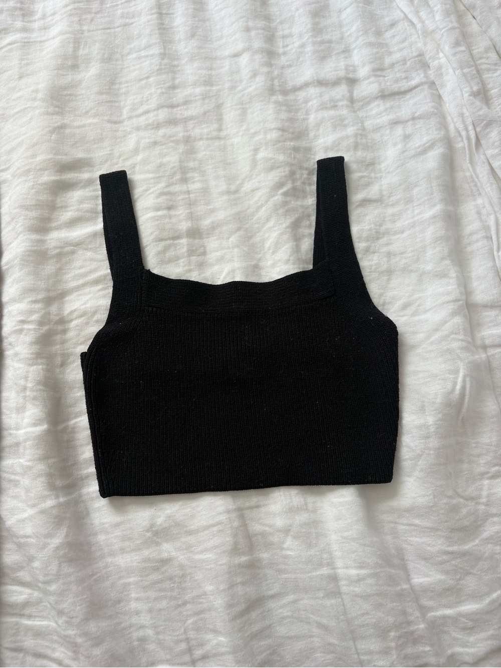 Aritzia Black Crop Top